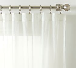 Open Box: Classic Voile Sheer Curtain (50"W x 96"L), Set of 2 - Classic Ivory