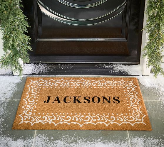 Personalized Gingerbread Doormat