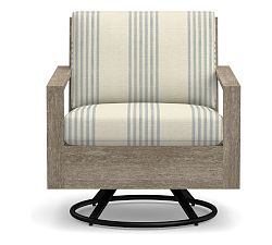 Open Box: Indio Armless/Right-Arm/Left-Arm/Lounge Chair Cushion Only - High Performance Stripe Coastal Awning Stripe