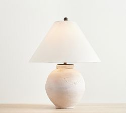 Open Box: Plymouth Ceramic Table Lamp, Small (20.5"H) - Ivory
