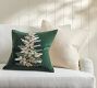 Winter Tree Embroidered Pillow Cover