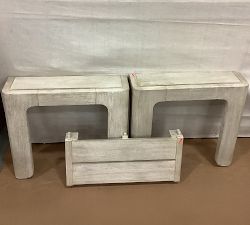 Open Box: Aptos Square Outdoor Side Table (23") - Sandwash