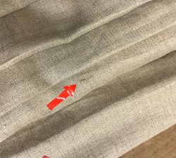 Open Box: Belgian Flax Linen Roman Blackout Shade (44"W x 64"L) - Dark Flax