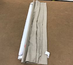 Open Box: Belgian Flax Linen Roman Blackout Shade (44"W x 64"L) - Dark Flax