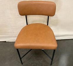 Open Box: Maison Leather Dining Chair - Statesville Caramel, Antique Bronze