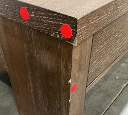 Open Box: Modern Farmhouse Rectangular Coffee Table (64") - Tahoe Brown