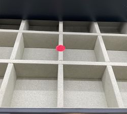 Open Box: Stella Jewelry Box, Ultimate (18"W x 8"D x 9.25"H) - Black, Silver Pulls