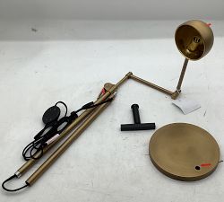 Open Box: Sherman Metal Articulating Dome Task Floor Lamp (49") - Vintage Brass