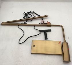 Open Box: Sherman Petite Metal Task Floor Lamp (45") - Vintage Brass