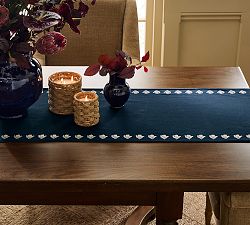Kravet Floral Embroidered Cotton/Linen Table Runner