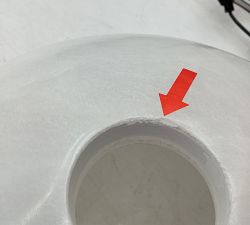 Open Box: Windham Alabaster Dome Pendant (12"Dia) - Tumbled Brass