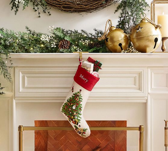 Tree Needle Point Stocking