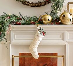 Floral Quilted Velvet Stocking