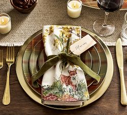 Fantastical Forest Cotton/Linen Napkins - Mixed Set of 4