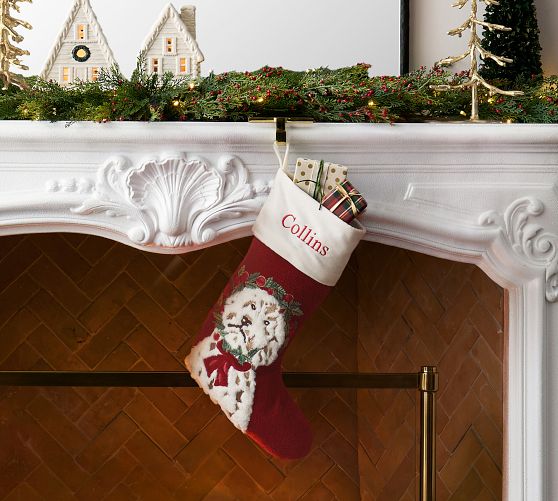 Goldendoodle Crewel Stocking