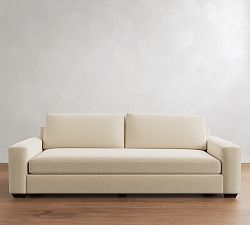 Open Box: Big Sur Square Arm Upholstered Grand Sofa (105") - Performance Boucle Oatmeal