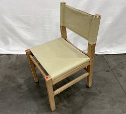 Open Box: Fenton Woven Leather Dining Chair - Legacy Taupe, Gray Wash