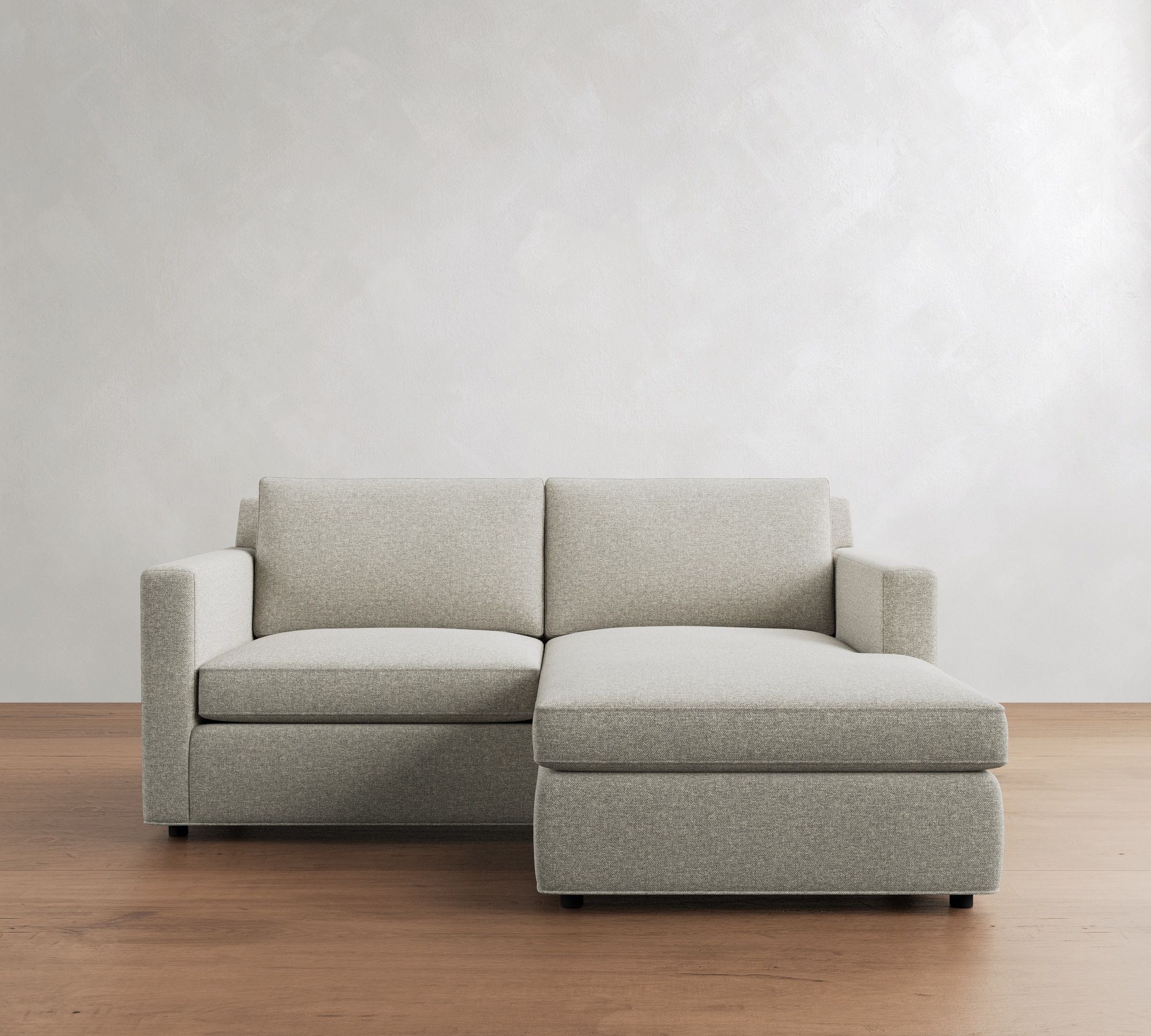 Sanford Square Arm Reversible Chaise Sectional (74"–87")