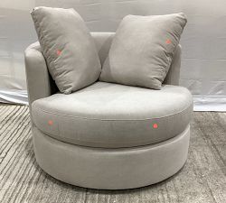 Open Box: Balboa Swivel Armchair (40") - Performance Brushed Basketweave Oatmeal