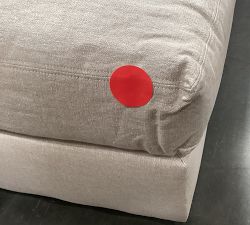 Open Box: Big Sur Square Arm Left Wide Chaise - Performance Rustic Linen Parchment, Espresso