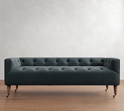 Open Box: Colt Settee (65") - Rustic Chenille Slate, Mocha