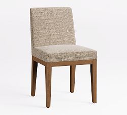 Open Box: Jake Upholstered Dining Chair - Performance Midland Tweed Stone, Cocoa Brown