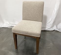 Open Box: Jake Upholstered Dining Chair - Performance Midland Tweed Stone, Cocoa Brown