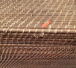 Open Box: Tava Handwoven Lidded Basket, Large (21.75"W x 12"H) - Honey