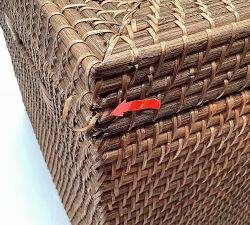 Open Box: Tava Handwoven Lidded Basket, Large (21.75"W x 12"H) - Honey