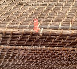 Open Box: Tava Handwoven Lidded Basket, Large (21.75"W x 12"H) - Honey