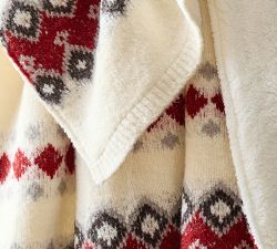Classic Fair Isle Sherpa Back Throw