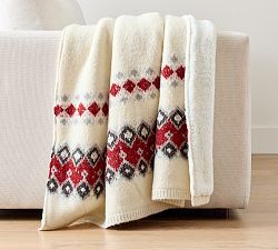 Classic Fair Isle Sherpa Back Throw