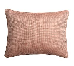 Open Box: European Flax Linen Tufted Waffle Shams, Standard, Set of 2 - Brick