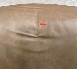Open Box: Irving Roll Arm Leather Swivel Armchair with Nailheads (33") - Legacy Taupe