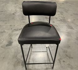 Open Box: Maison Leather Counter Stool (24") - Vintage Midnight, Antique Bronze