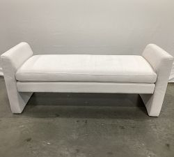 Open Box: Max Upholstered Bench - Sunbrella Performance Chenille Salt