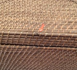 Open Box: Tava Handwoven Lidded Basket, Large (21.75"W x 12"H) - Honey