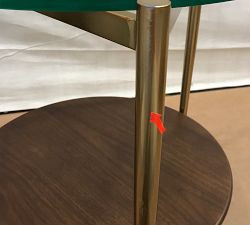 Open Box: Frog Drum Metal Outdoor Side Table, Wide (25"Dia) - Bronze