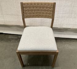 Open Box: Newport Woven Dining Chair - Boucle Oatmeal, Seadrift