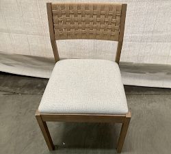 Open Box: Newport Woven Dining Chair - Boucle Oatmeal, Seadrift