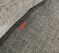 Open Box: PB Comfort Modern Square Arm Right Sofa, Down Blend Fill - Performance Heathered Tweed Indigo, Seadrift