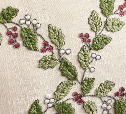 Holly Berry Lattice Lumbar Pillow Cover