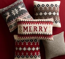 Classic Fair Isle Knit Pillow Cover