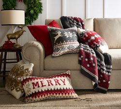 Classic Fair Isle Knit Pillow Cover