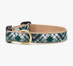 Open Box: Patterned Collar with 5' Leash, XS (6"-12") - Green/Blue Plaid