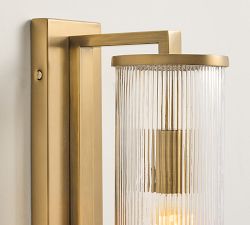 Blaine Ribbed Glass Tube Outdoor Sconce (18")