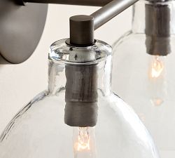 Bridget Recycled Glass Double Sconce (14")