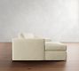 Carmel Slim Arm Slipcovered Double Chaise Sectional (139"&ndash;171")