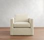 Carmel Slim Arm Slipcovered Swivel Chair