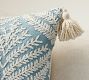 Fern Embroidered Tassel Pillow Cover